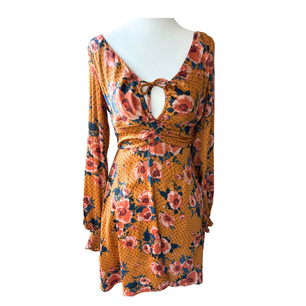 Free People "Morning Light" Floral Print Mini Dress Size 4